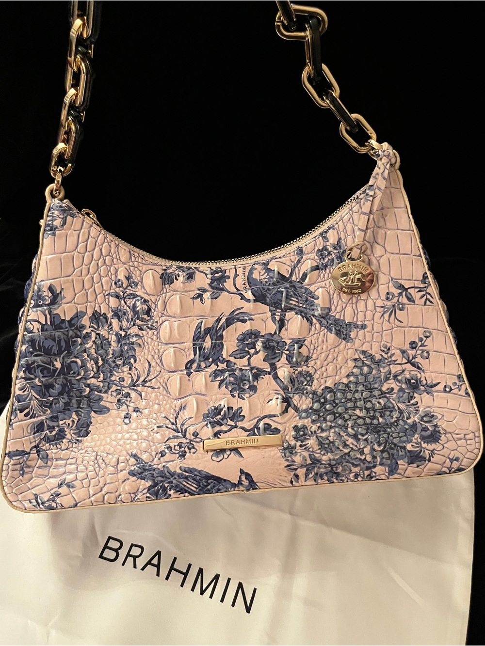 Brahmin Mod Esme Shoulder Handbag Songbird Melbourne Toile Bag Purse
